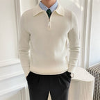 Preston — Men's Cotton Waffle Quarter-Zip Sweater