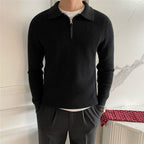 Preston — Men's Cotton Waffle Quarter-Zip Sweater