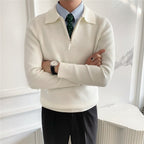 Preston — Men's Cotton Waffle Quarter-Zip Sweater