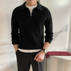 Preston — Men's Cotton Waffle Quarter-Zip Sweater