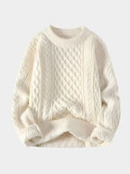 Quincy — Men's Cable Knit Crew Neck Sweater