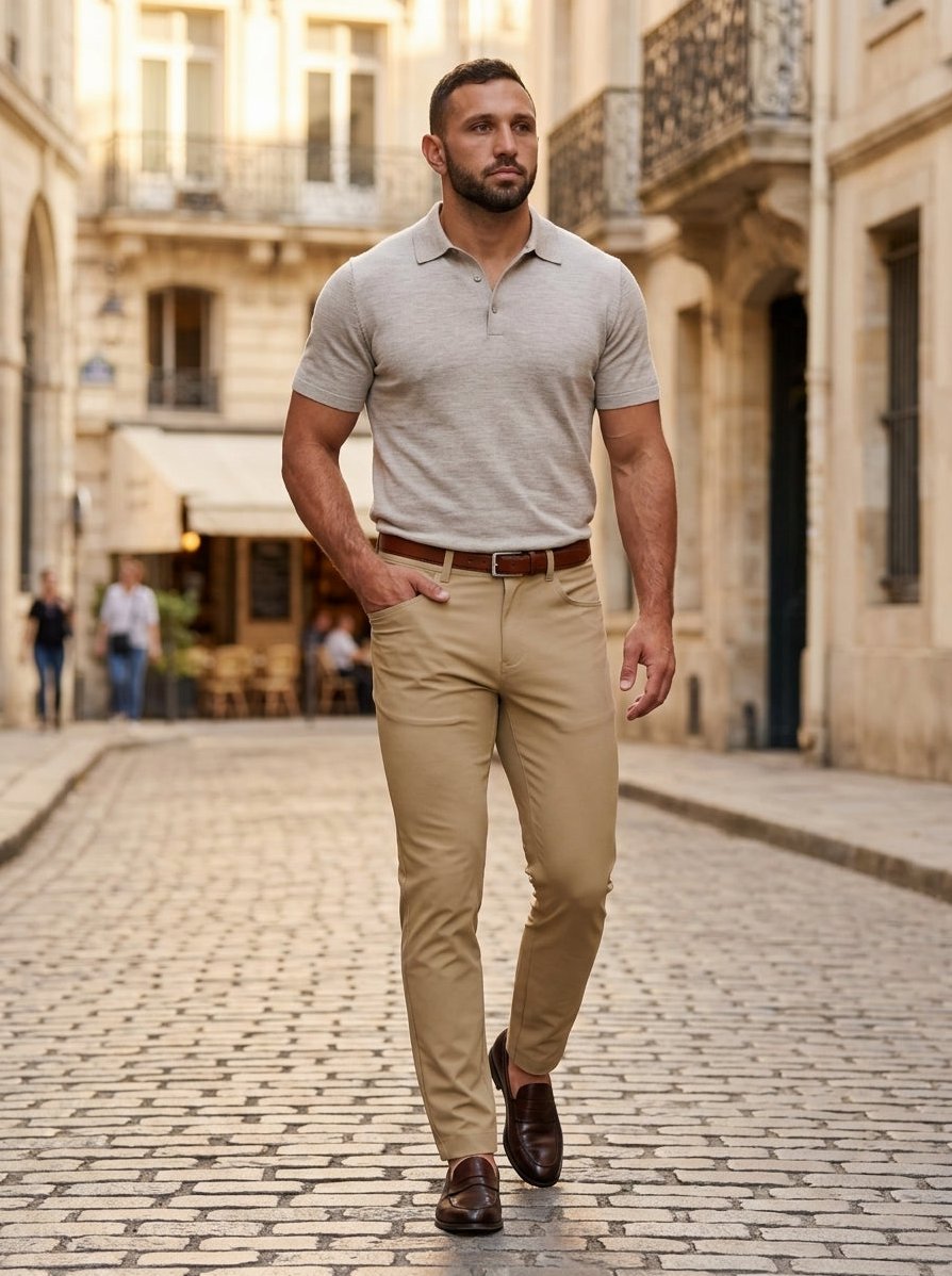 Ridge — Men's 4-Way Stretch Chino – close-up
