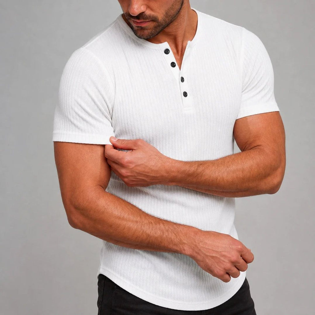 Siena — Men's Soft Henley – detail