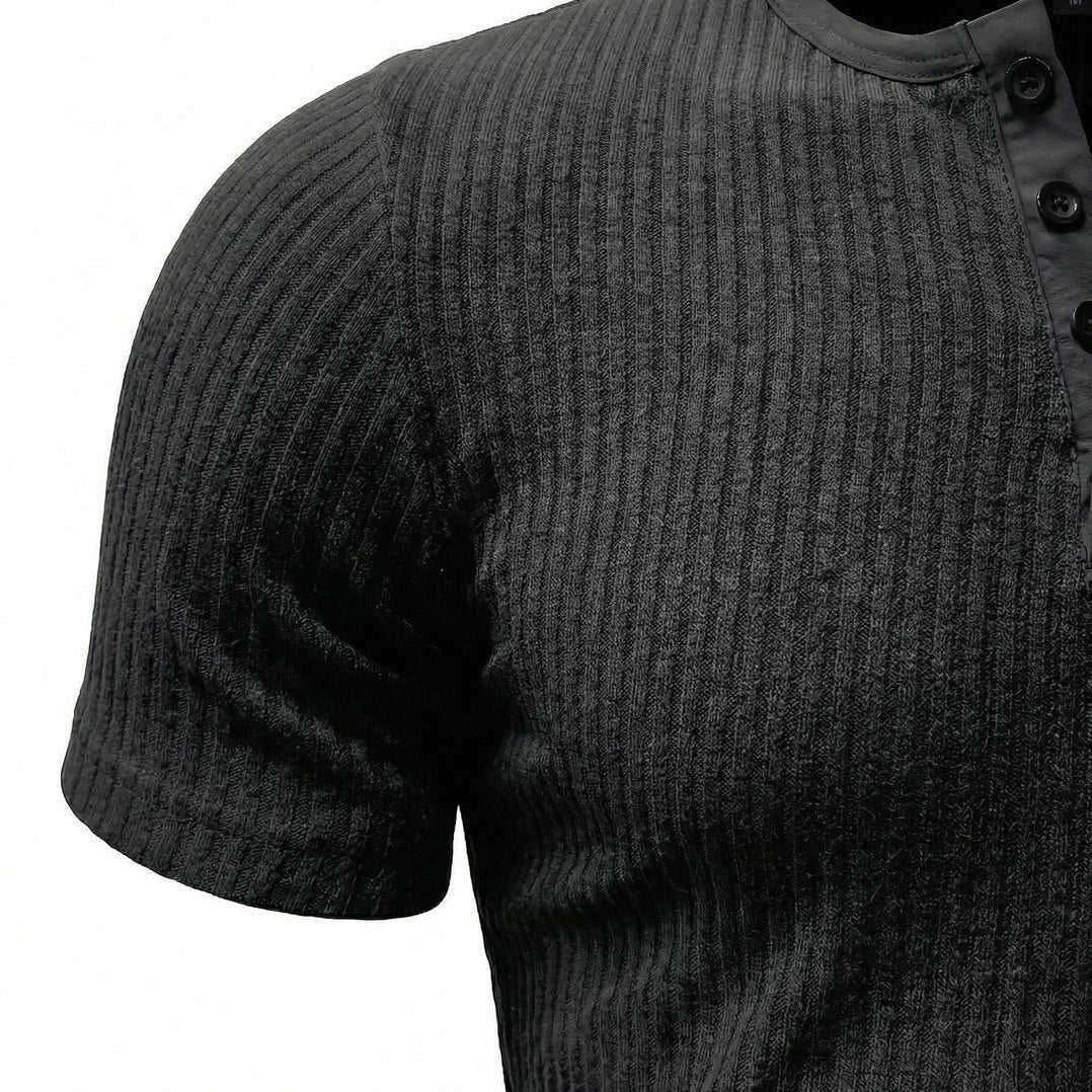 Siena — Men's Soft Henley – detail