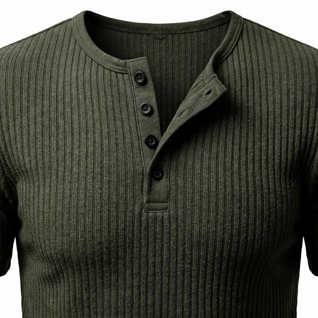 Siena — Men's Soft Henley – fabric detail