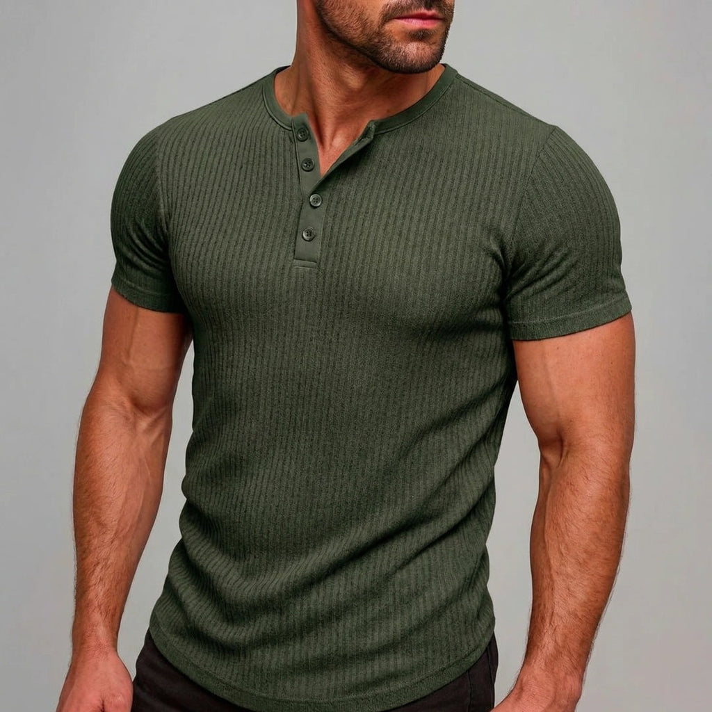 Siena — Men's Soft Henley – detail
