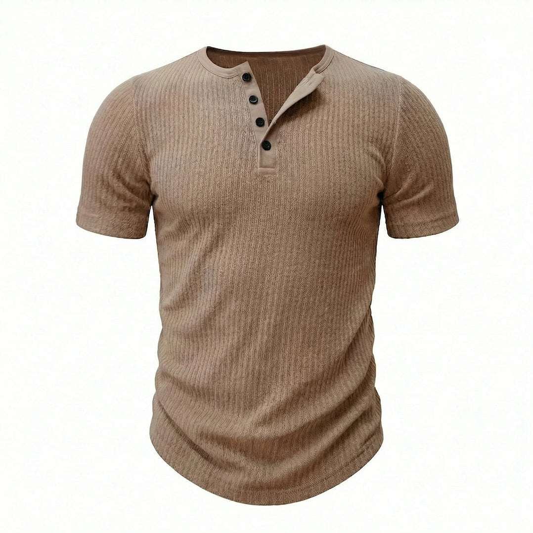 Siena — Men's Soft Henley – styled look