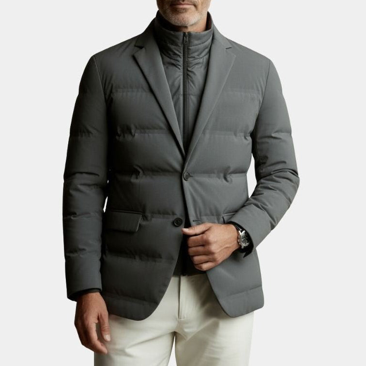 Sutton — Men's Quilted Padded Blazer Jacket