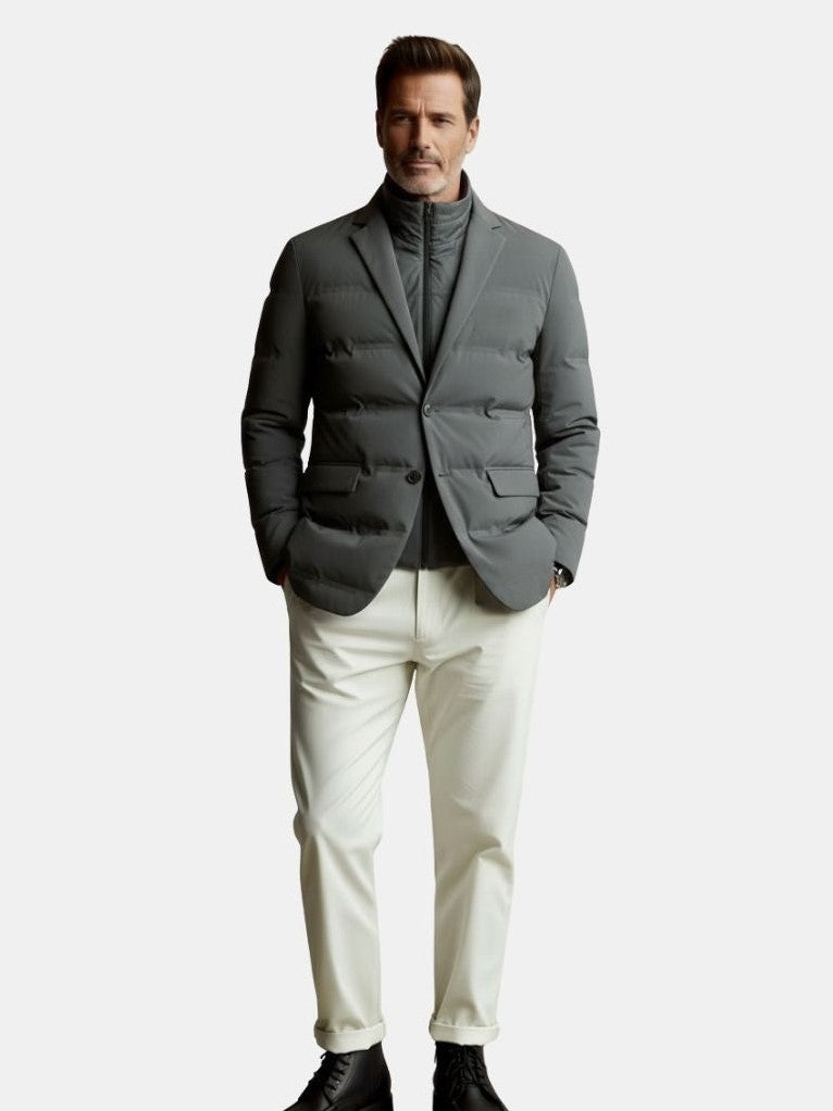 Sutton — Men's Quilted Padded Blazer Jacket