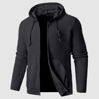 Tahoe — Men's Textured Knit Zip Hoodie