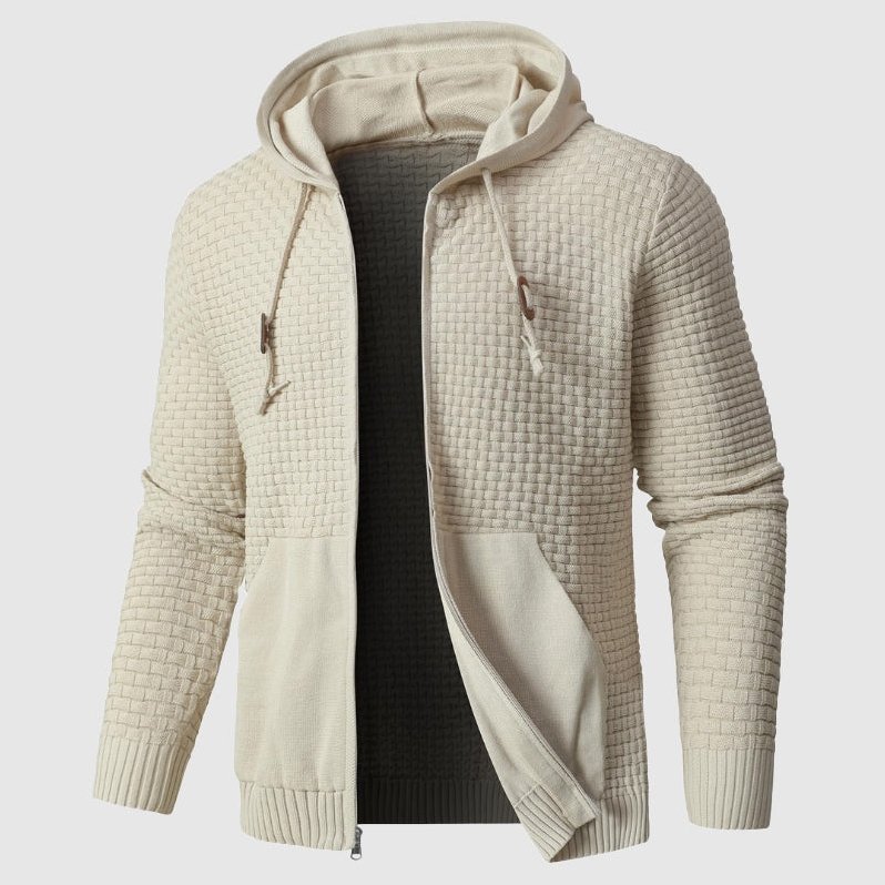 Tahoe — Men's Textured Knit Zip Hoodie