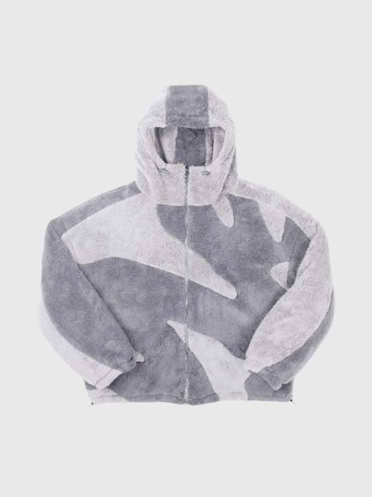 Thornton — Men's Plush Color-Block Hooded Jacket