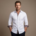Wells — Men's Easy-Care Dress Shirt – detail