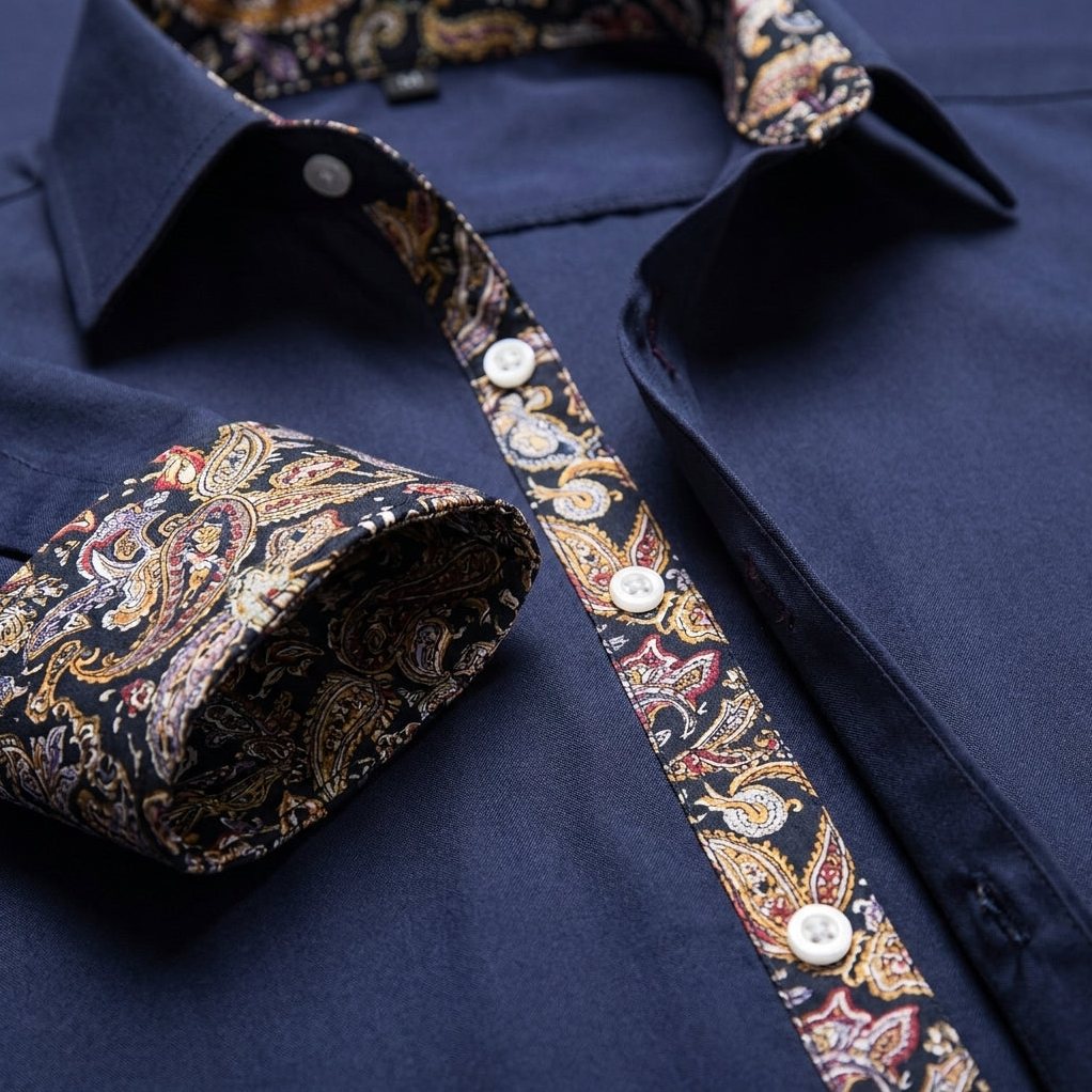 Wells — Men's Easy-Care Dress Shirt – styled look