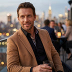 Wells — Men's Easy-Care Dress Shirt – full view