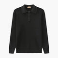 Zermatt — Men's Ribbed Knit Quarter-Zip Polo