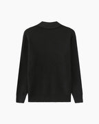Zermatt — Men's Ribbed Knit Quarter-Zip Polo