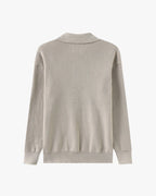 Zermatt — Men's Ribbed Knit Quarter-Zip Polo