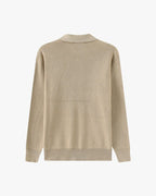 Zermatt — Men's Ribbed Knit Quarter-Zip Polo